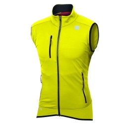 Тёплая разминочная безрукавка Sportful Apex WS Vest лимонно-жёлтая